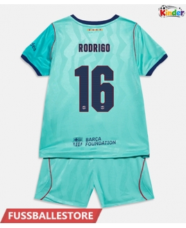 Günstige Barcelona Rodri Hernandez #16 3rd trikot Kinder 2026-27 Kurzarm (+ Kurze Hosen)